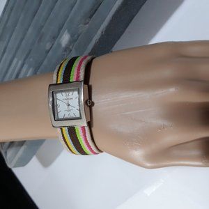 Maurices Watch Working Retro Cuff Bracelet for Her Rainbow Fun and Classic